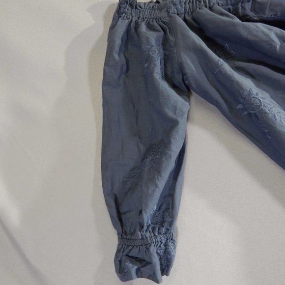 Abercrombie & Fitch Dress Womens XS Off Shoulder Blue Floral Boho Embroidery - Picture 6 of 11